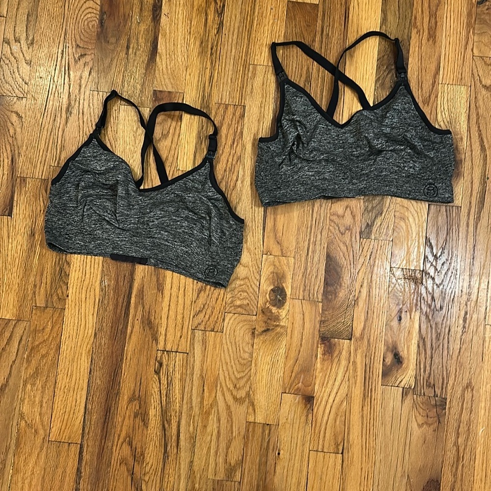 2-pack Bravado Gray Sports Bra with Racerback Design